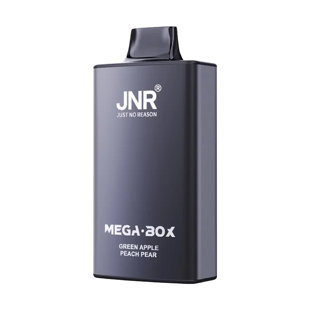 JNR Mega Box vape device, fruit-flavored.